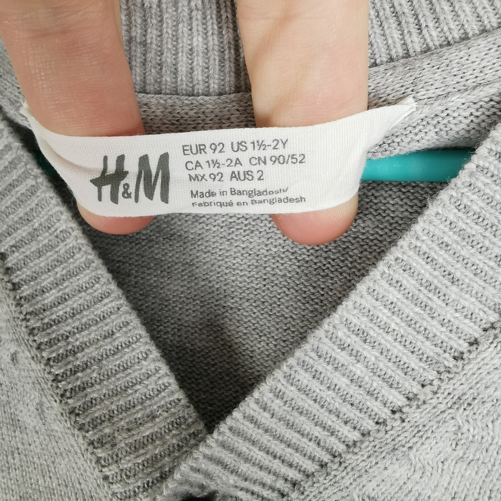 H&M‎ Cardigan Grey 18-24m - Picture 4 of 5